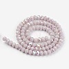Electroplate Opaque Solid Color Glass Beads Strands EGLA-A034-P4mm-L08-2