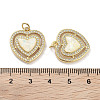 Brass Micro Pave Clear Cubic Zirconia Pendants KK-L213-014G-3