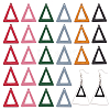  120Pcs 6 Colors Wood Pendants WOOD-NB0002-23-1