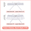 Polyester Lace Bridal Garters DIY-WH0366-34-2