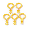 Opaque Solid Color Bulb Shaped Plastic Push Gate Snap Keychain Clasp Findings KY-T021-01K-1