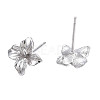 Brass Stud Earring Findings KK-N232-337B-01P-1