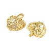 Brass Micro Pave Clear Cubic Zirconia Pendants KK-B139-01G-2