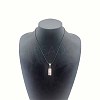 Natural Rose Quartz Column Pendant Necklaces FF2991-1-1