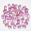 Transparent Spray Painted Glass Charms GLAA-R211-03-B01-1