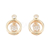 Brass Pave Clear Cubic Zirconia Charms KK-N231-338-2
