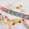 Welocome & School Supplies Paper Banners DIY-WH0453-42-3