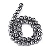 Non-Magnetic Synthetic Hematite Beads Strands HEMA-10D-4-4