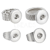 4Pcs 4 Styles Alloy Interchangeable Snap Stretch Ring Settings RJEW-DR0001-06A-1