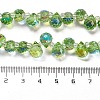 Electroplate Glass Beads Strands X-EGLA-D030-17E-4