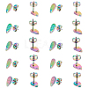 DICOSMETIC 40Pcs 5 Styles Ion Plating(IP) Rainbow Color 304 Stainless Steel Stud Earring Findings STAS-DC0006-88-1