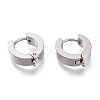 Tarnish Resistant 201 Stainless Steel Huggie Hoop Earrings Findings STAS-A167-01B-P-1
