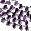 Natural Banded Amethyst Beads Strands G-P607-A09-01-4