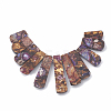 Assembled Synthetic Imperial Jasper and Bronzite Beads Strands G-S326-002A-2