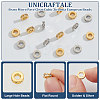 16Pcs 2 Colors Brass Micro Pave Clear Cubic Zirconia European Beads OPDL-UN0001-08-4