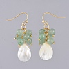 Natural Green Aventurine Dangle Earrings X-EJEW-JE03876-04-2