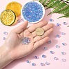 300Pcs Two Tone Transparent Spray Painted Acrylic Beads ACRP-YW0001-16-4