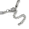304 Stainless Steel Oval Link Bracelets for Men Women BJEW-G725-07P-3