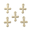 Brass Tiny Cross Charms KK-L205-09G-B-1