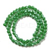 Opaque Solid Color Electroplate Glass Beads Strands EGLA-A039-P4mm-A08-2