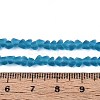 Frosted Transparent Glass Beads Strands GLAA-N016-4mm-28-2