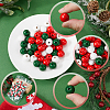 Christmas Theme 5 Strands Spray Painted Natural Wood Beads Strands WOOD-SP0001-02A-6