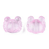 Transparent Spray Painted Glass Beads GLAA-N035-026-C05-2