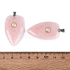 Natural Rose Quartz Pendants G-Q601-47H-3