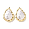 304 Stainless Steel with ABS Plastic Pearl Pendants STAS-G371-01G-02-1
