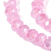 Baking Electroplate Glass Beads Strands DGLA-A039-J6MM-B16-3