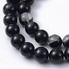 Natural Black Tourmaline Beads Strands X-G-F666-05A-8mm-4