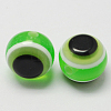 Round Evil Eye Resin Beads RESI-R159-8mm-03-1