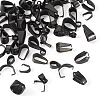 48Pcs 8 Styles 304 Stainless Steel Snap on Bails STAS-TA0003-09-3
