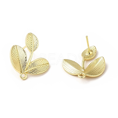 Rack Plating Alloy Stud Earring Findings PALLOY-K256-30LG-1