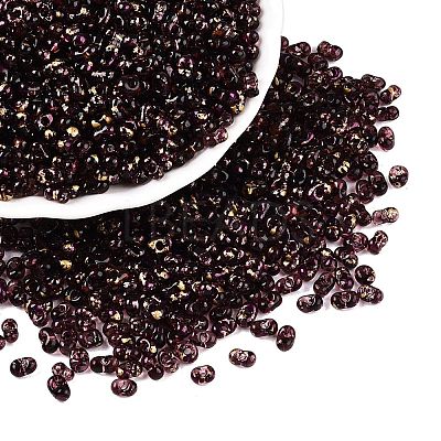 Picasso Spray Painted Glass Seed Beads SEED-T006-04-23-1
