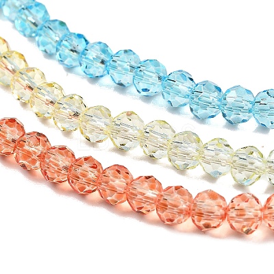 Transparent Painted Glass Beads Strands LS-DGLA-A034-T3mm-A13-1