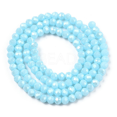 Electroplate Glass Beads Strands EGLA-A034-P10mm-A04-1