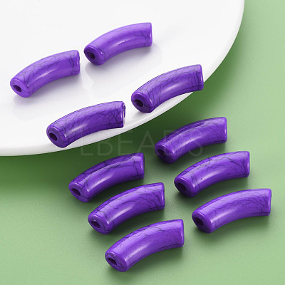 Opaque Crackle Acrylic Beads MACR-S372-001N-011-1