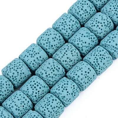 Synthetic Lava Rock Beads Strands G-S359-171-1