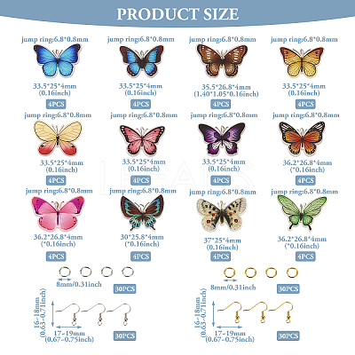 DIY Butterfly Earring Making Kit DIY-TA0006-02-1