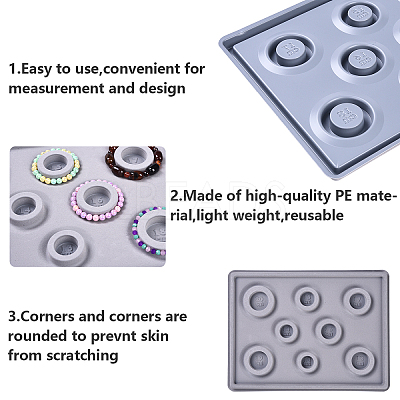 8 Sizes Flocked Plastic Rectangle Bracelet Design Board TOOL-YW0001-25-1