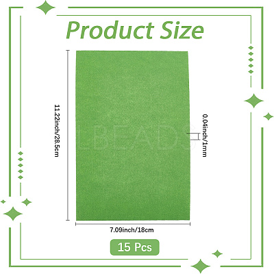 15Pcs Felt Non Woven Fabric DIY-SP0003-93L-1