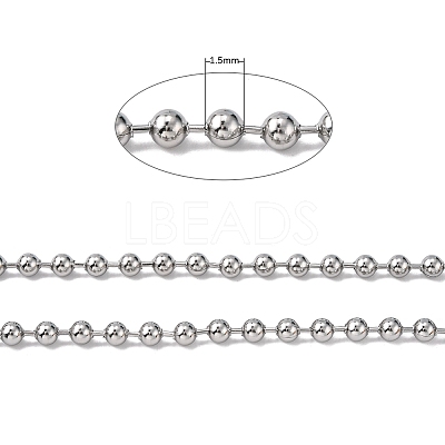 Tarnish Resistant 304 Stainless Steel Ball Chains CHS-A002B-1.5mm-1