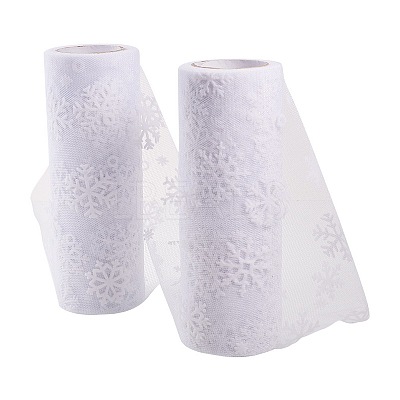 Snowflake Deco Mesh Ribbons LS-OCOR-P010-G01-1
