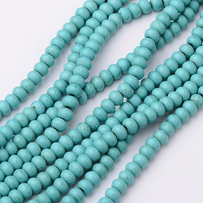 Synthetic Turquoise Beads Strands TURQ-G109-6x4mm-06-1