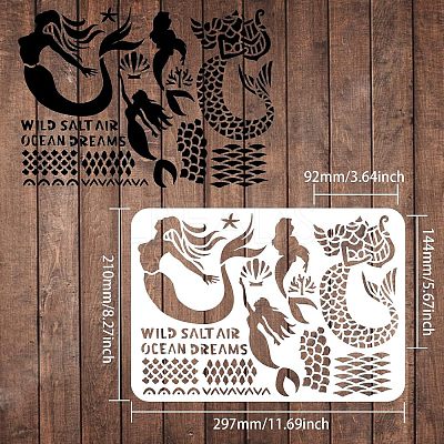 Large Plastic Reusable Drawing Painting Stencils Templates DIY-WH0202-210-1