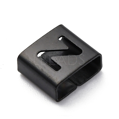 Ion Plating(IP) 304 Stainless Steel Square Slide Charms STAS-L132-18Z-B-1