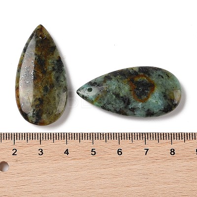Natural African Turquoise(Jasper) Pendants G-Q171-02-1