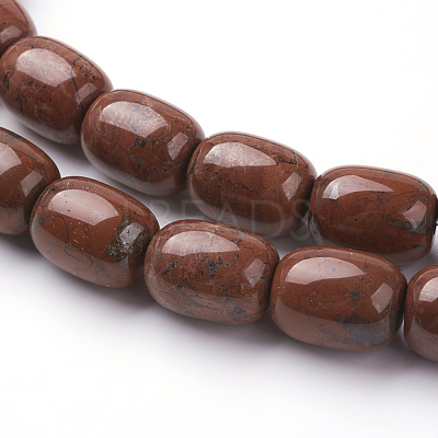 Natural Red Jasper Beads Strands G-G731-24-18x13mm-1