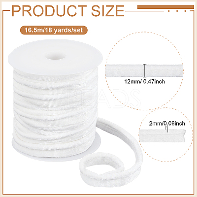 18 Yards Flocking Cloth Lip Cord Trim OCOR-BC0007-98B-1